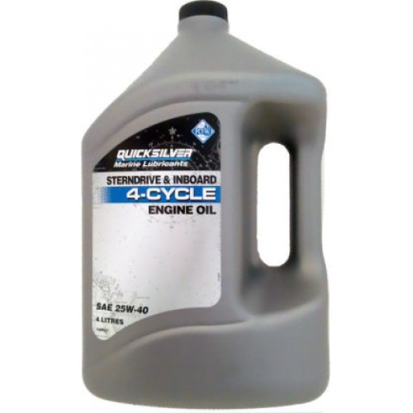 Масло Quicksilver 25W-40 4л Sterndrive & Inboard 4-stroke synthetic blend в Владикавказе